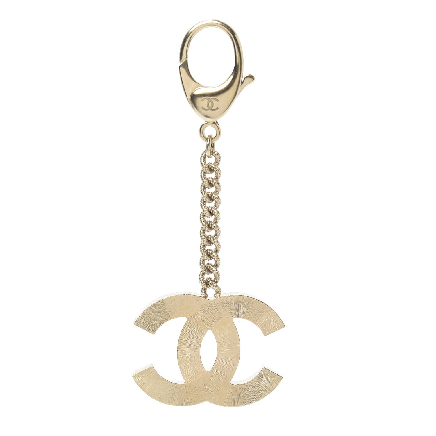 Chanel Quilted CC Key Chain Gold 3 of 3