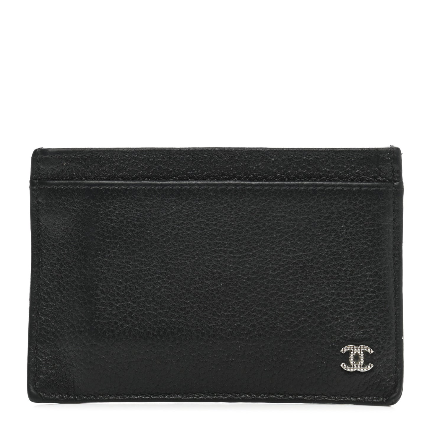 Grained Calfskin CC Card Holder Black