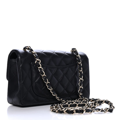 Chanel Lambskin Quilted Mini Rectangular Flap Black 2 of 4