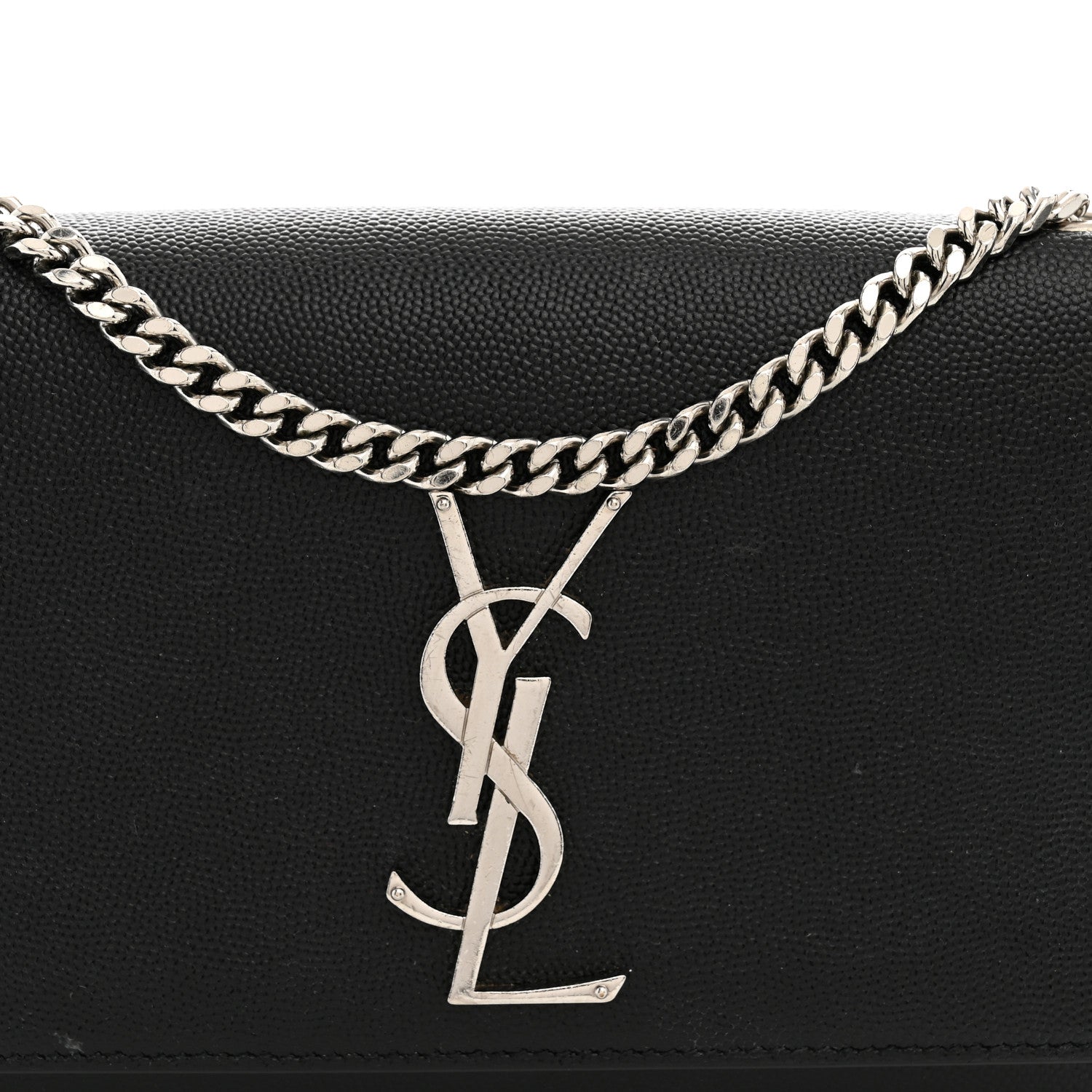 Saint Laurent Grain De Poudre Small Monogram Kate Satchel Black 8 of 14