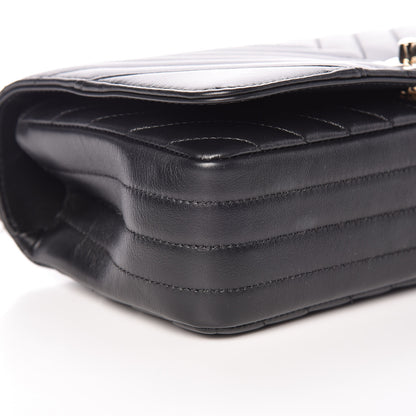 Chanel Calfskin Chevron Quilted Statement Flap Black 8 of 10