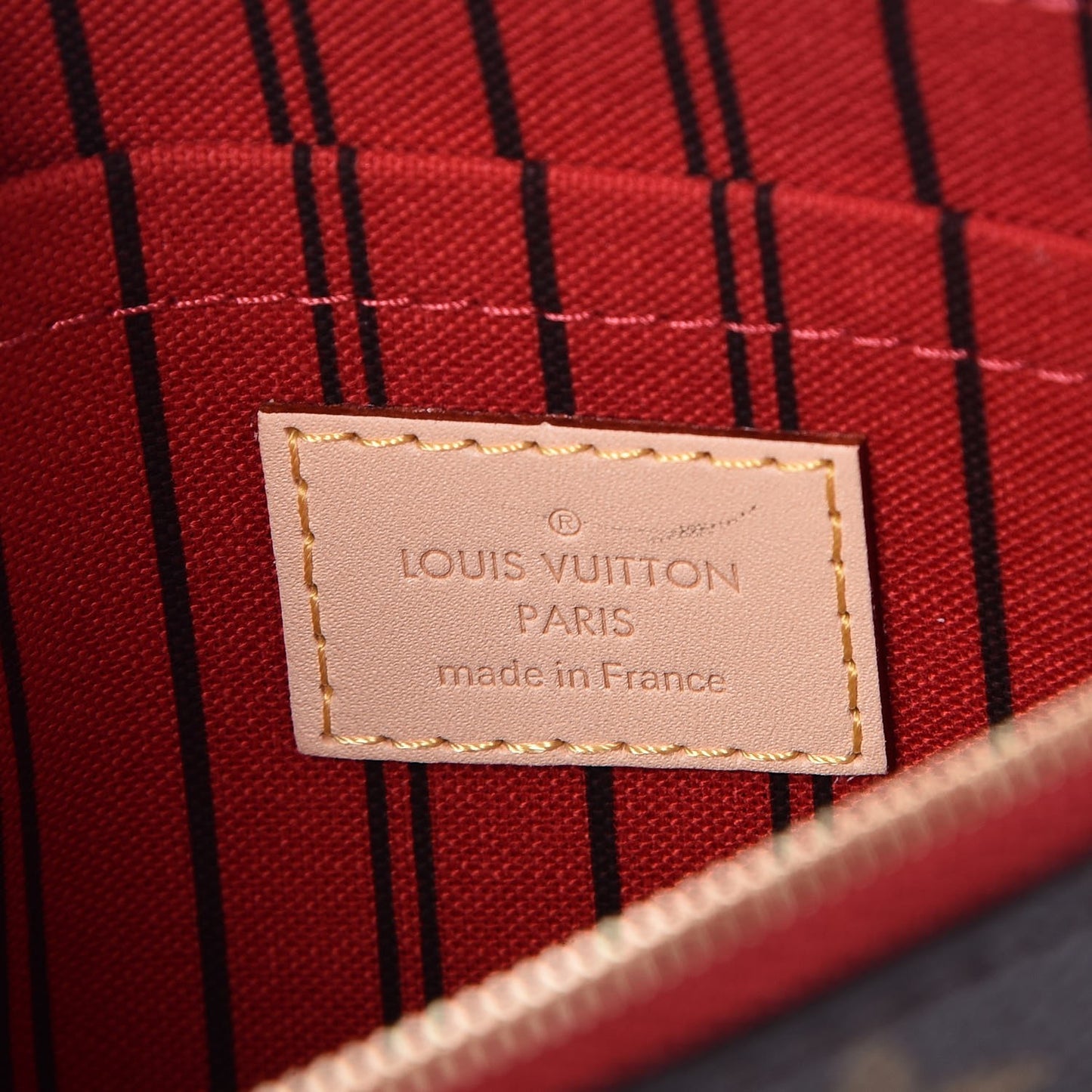 Monogram Neverfull MM GM Pochette Cherry