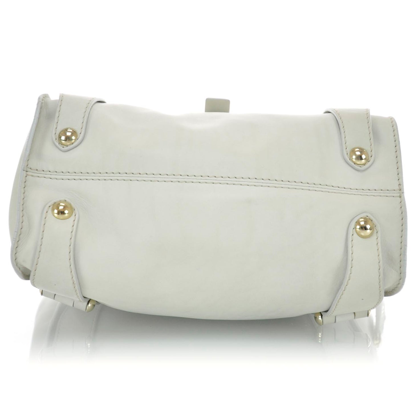 Cashmere Calfskin Medium Parker Tote White