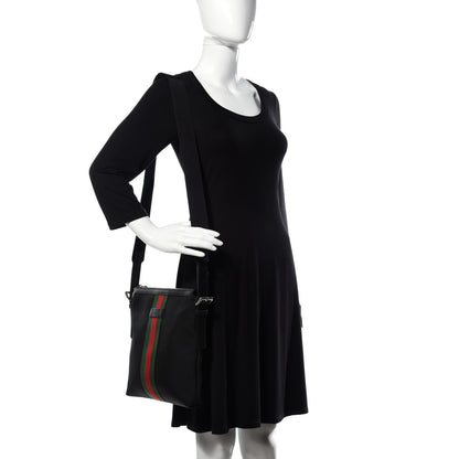 Gucci Techno Canvas Web Messenger Bag Black 2 of 13