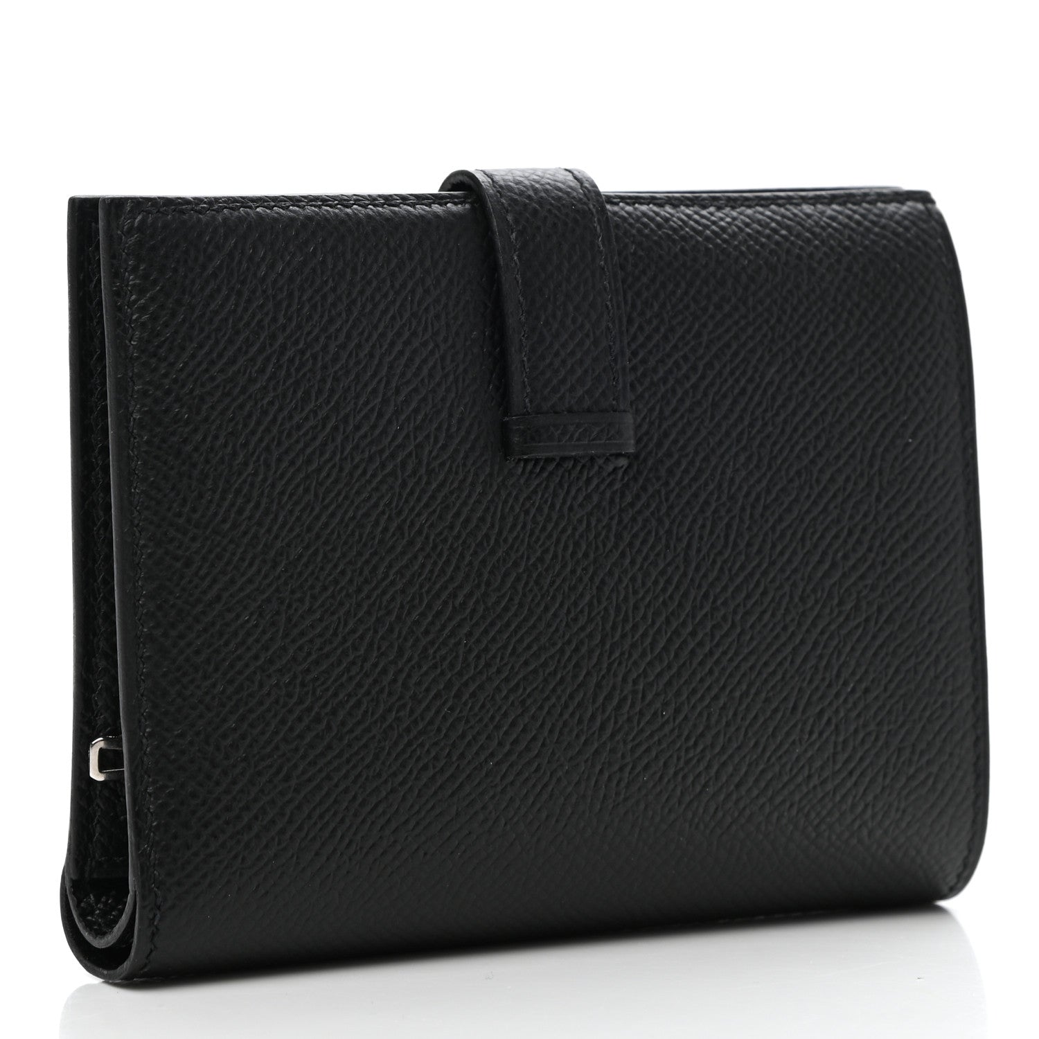 Hermes Epsom Bearn Compact Wallet Black 3 of 9