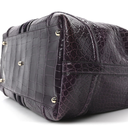 Gucci Crocodile Large Treasure Boston Purple 10 of 10