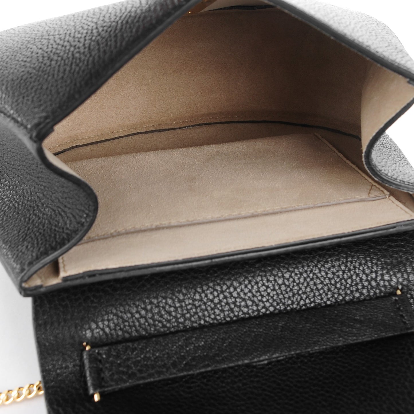 Grained Lambskin Drew Shoulder Bag Black