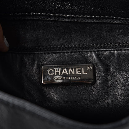 Chanel Deerskin Luxe Ligne North South Tote Black 6 of 15