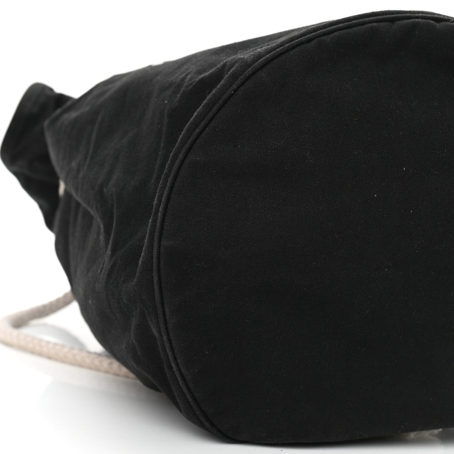 Canvas Drawstring Backpack Black White
