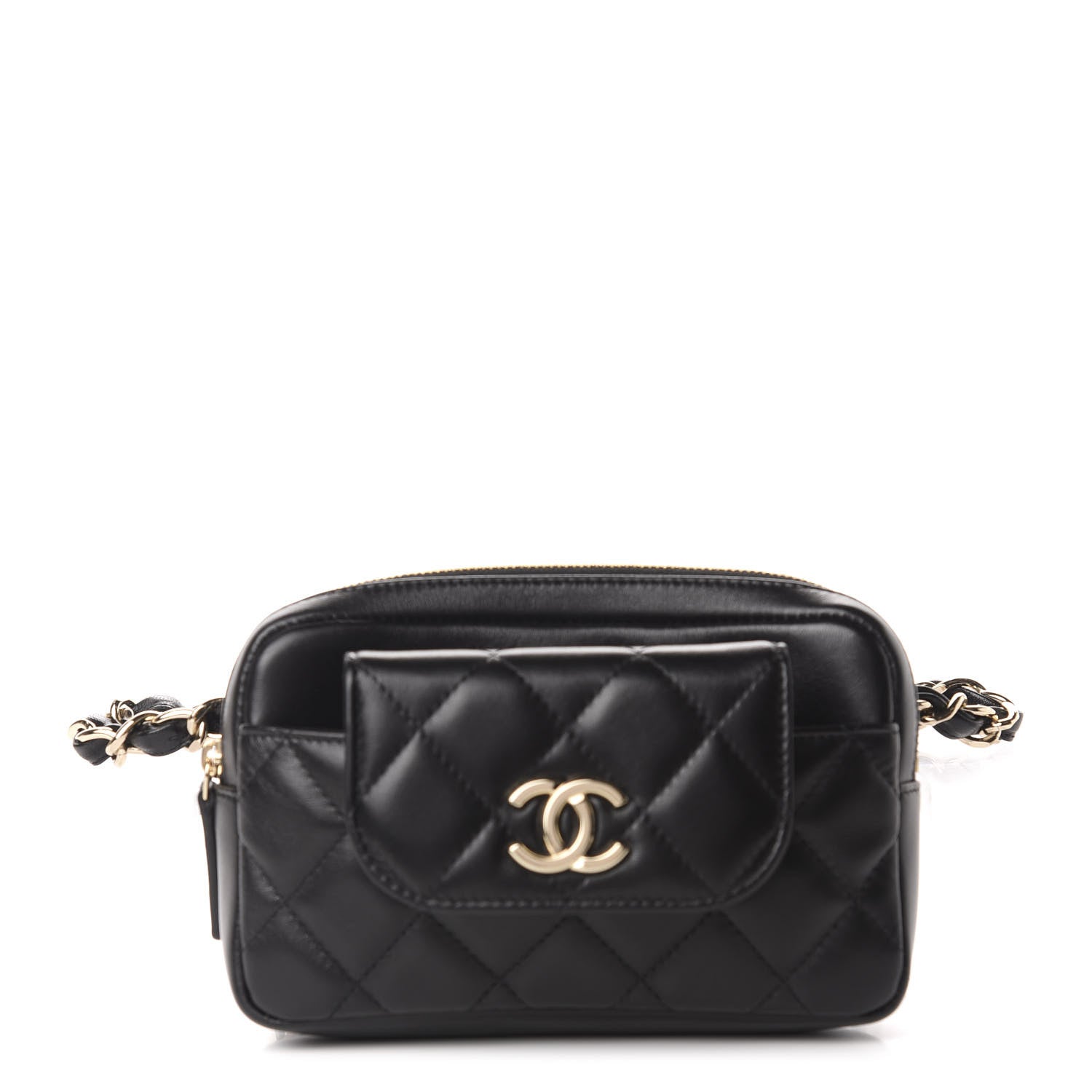 Chanel Lambskin Quilted Waist Bag Black 1 of 12