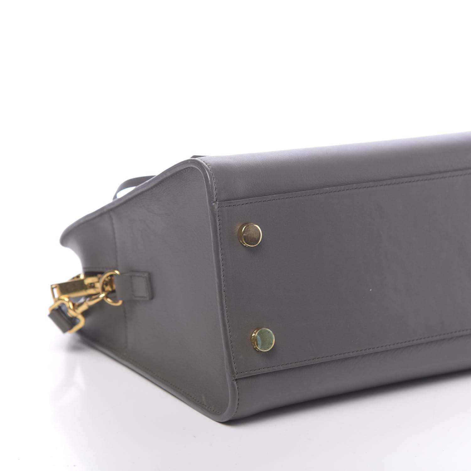 Saint Laurent Calfskin Small Monogram Cabas Grey 10 of 11