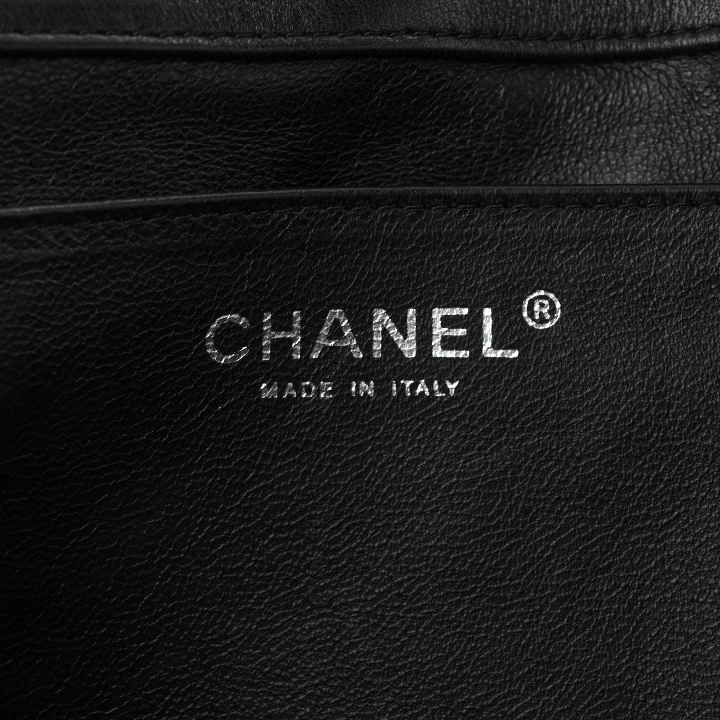 Patent Quilted Clutch with Chain Flap Black