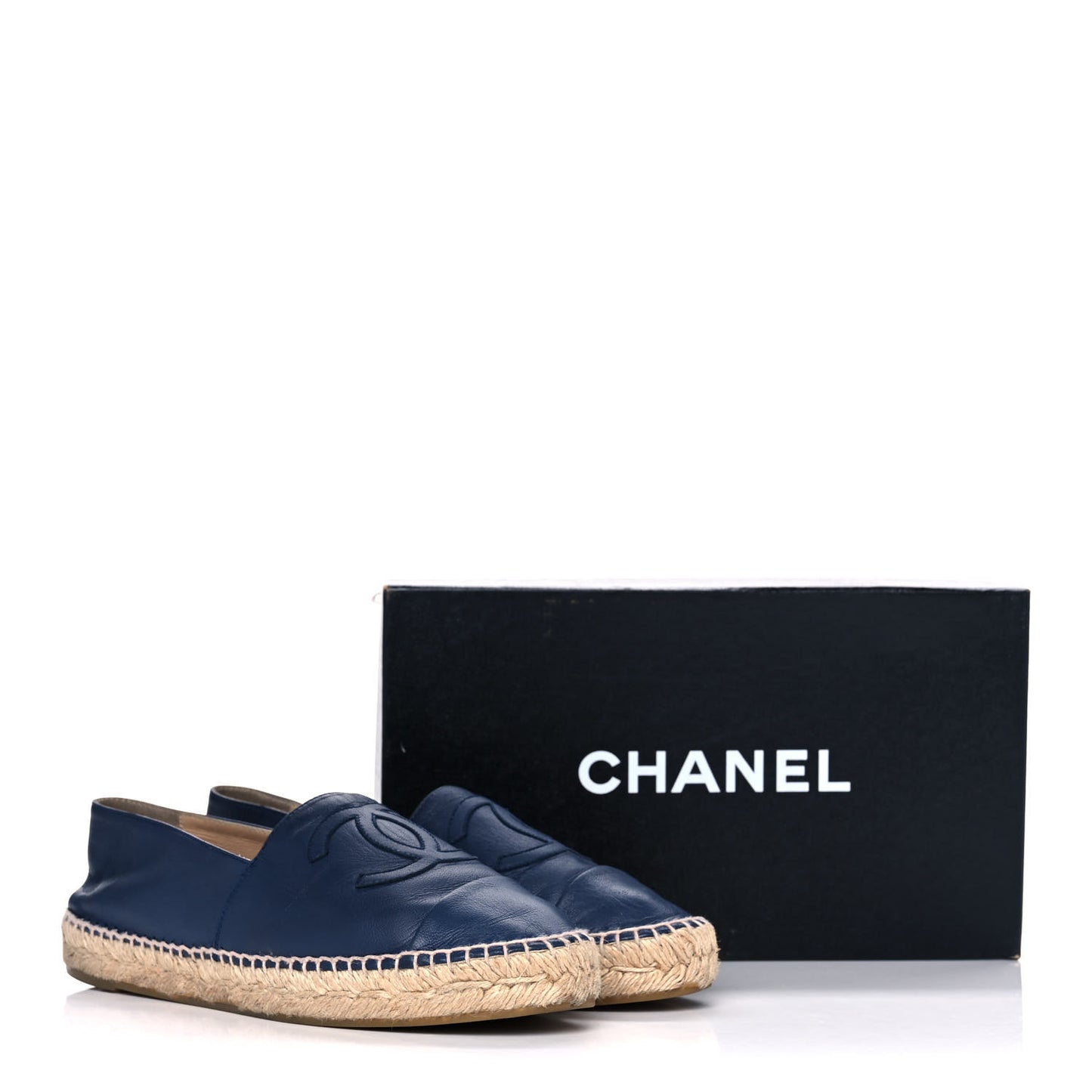 Lambskin CC Espadrilles 39 Dark Navy