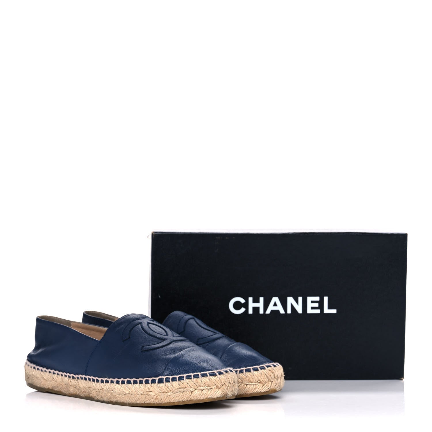Chanel Lambskin CC Espadrilles 39 Dark Navy 13 of 13