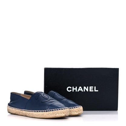 Chanel Lambskin CC Espadrilles 39 Dark Navy 13 of 13