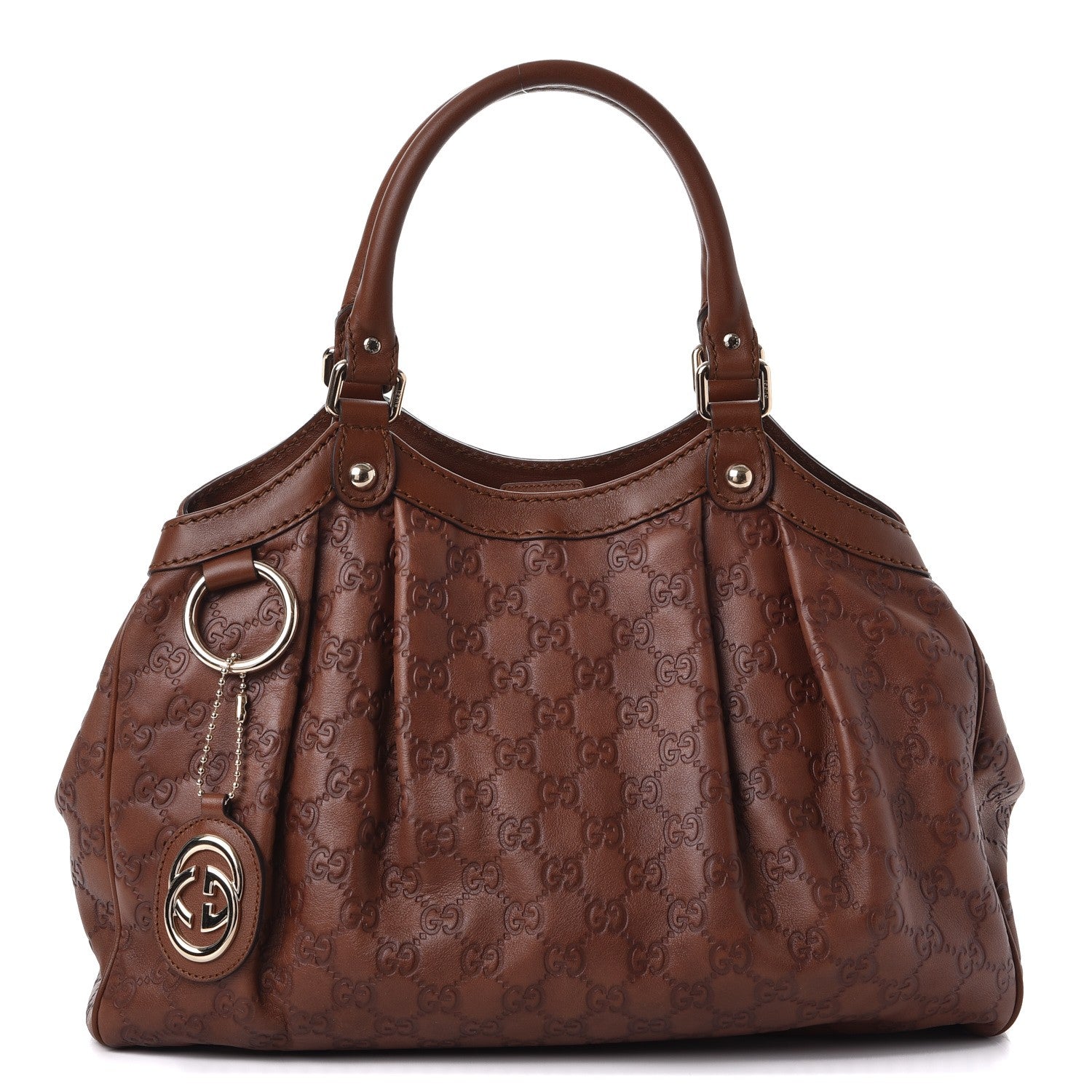 Gucci Guccissima Medium Sukey Tote Brown 1 of 10