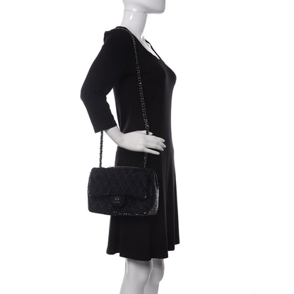 Chanel Sequin Quilted Medium Single Flap Blue 2 of 11