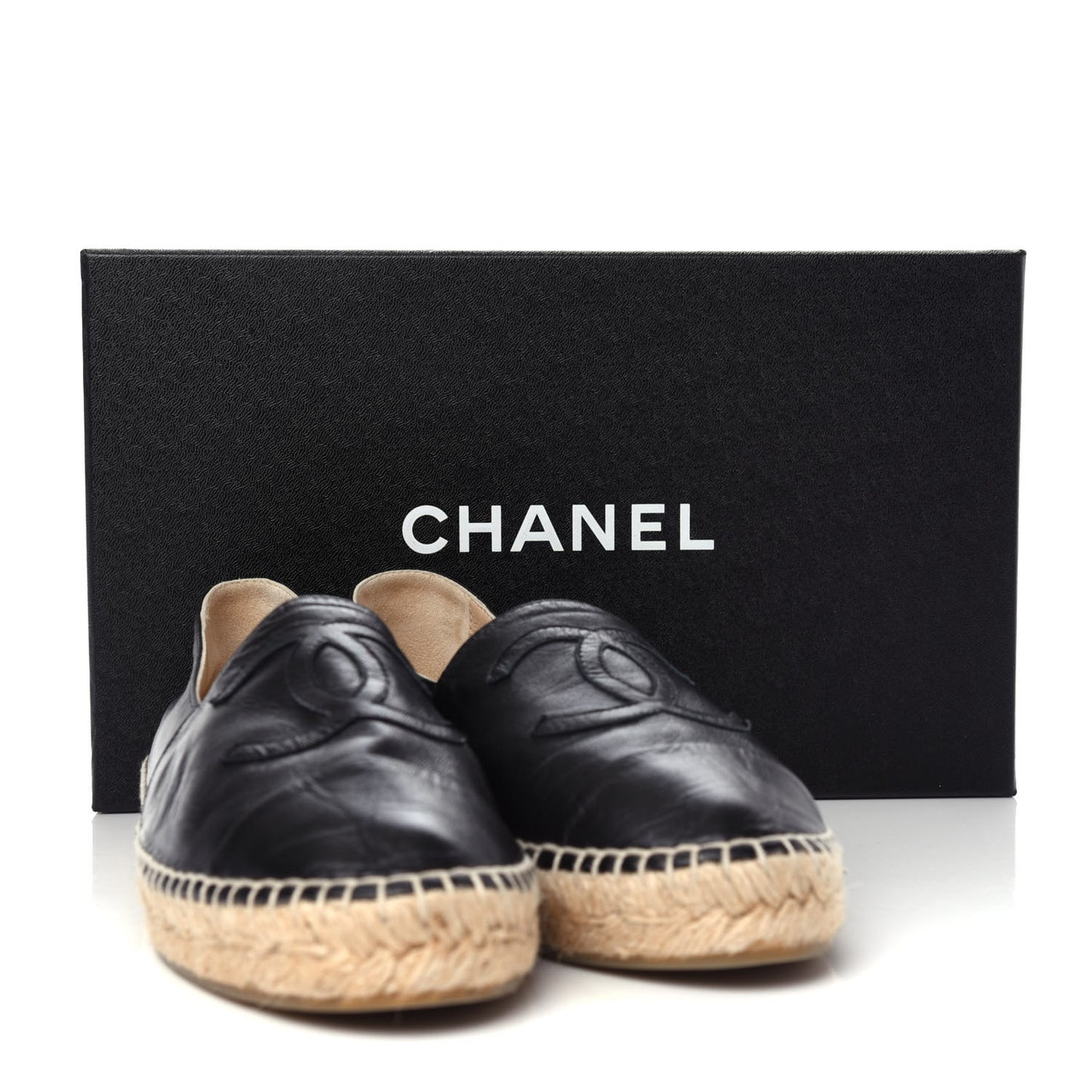 Lambskin CC Espadrilles 38 Black