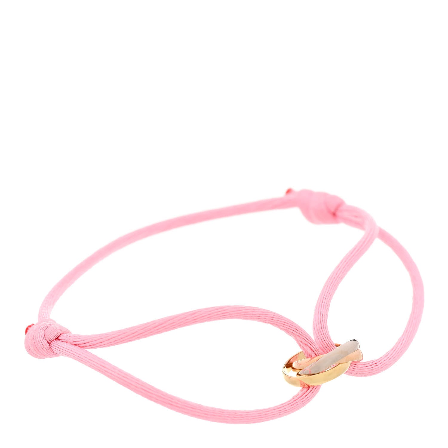 Cartier 18K Pink Yellow White Gold Trinity Adjustable Cord Bracelet Pink 1 of 7