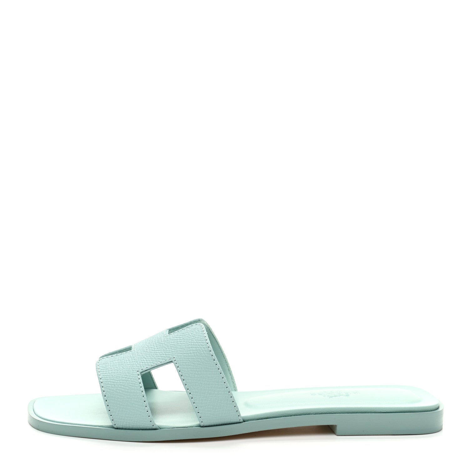 Hermes Epsom Oran Sandals 37 Vert Embrun 1 of 8