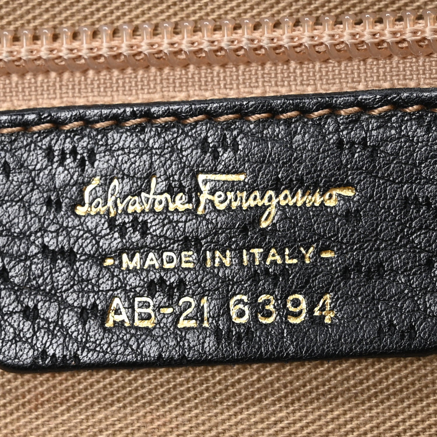 Salvatore Ferragamo Calfskin Perforated Gancini Trifolio Top Handle Bag Black 6 of 10
