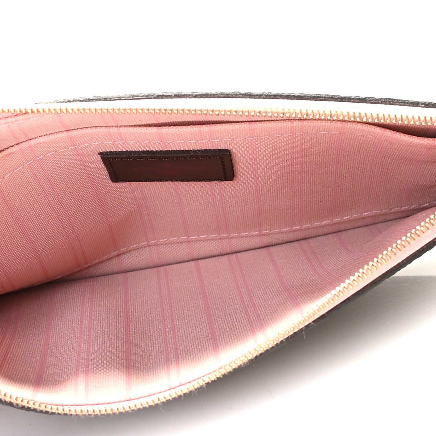 Damier Ebene Neverfull MM GM Pochette Rose Ballerine