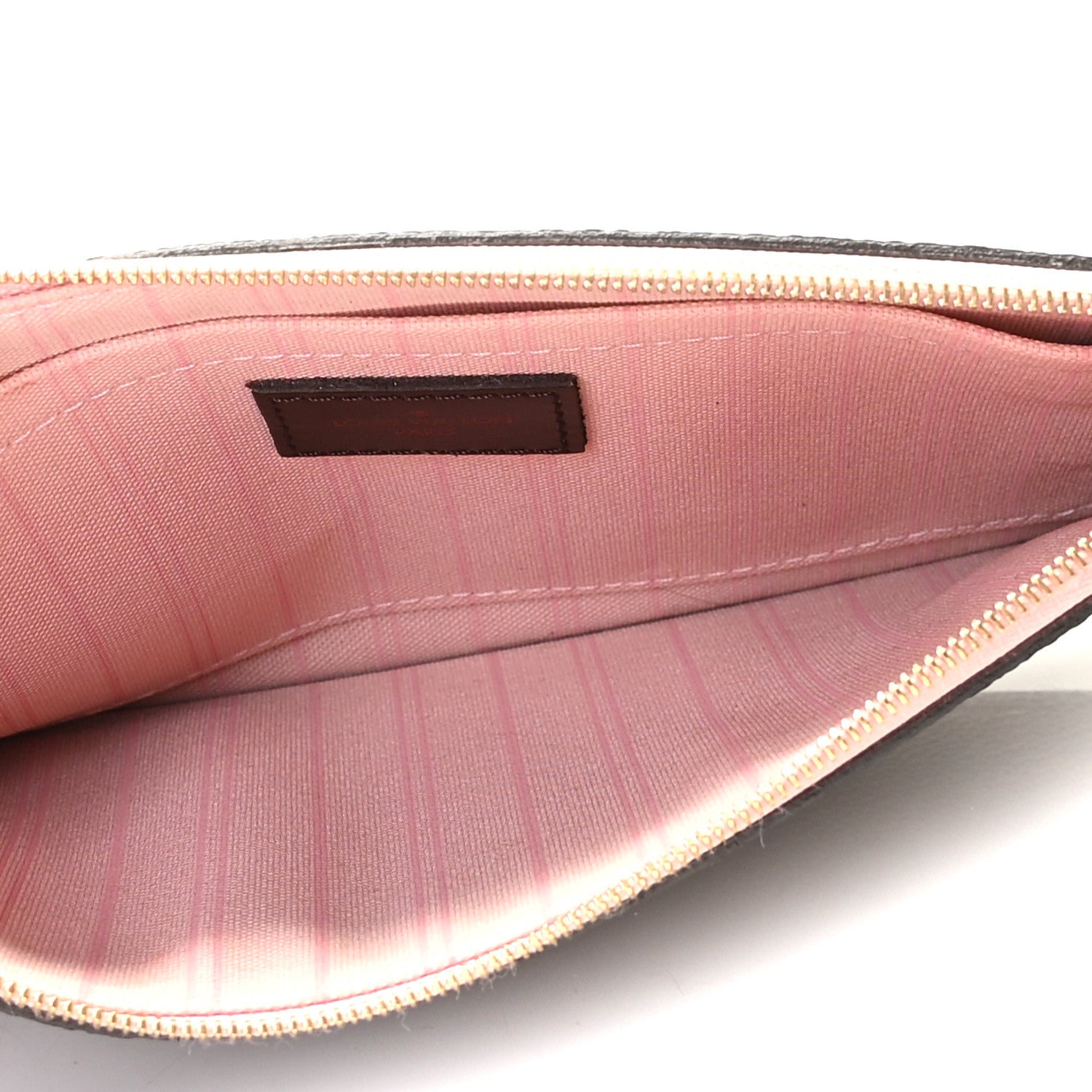 Louis Vuitton Damier Ebene Neverfull MM GM Pochette Rose Ballerine 8 of 8