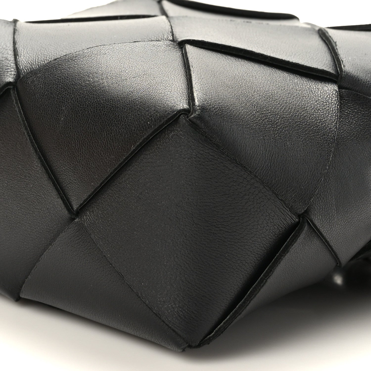 Bottega Veneta Lambskin Maxi Intrecciato Mini Cassette Camera Bag Black 8 of 8