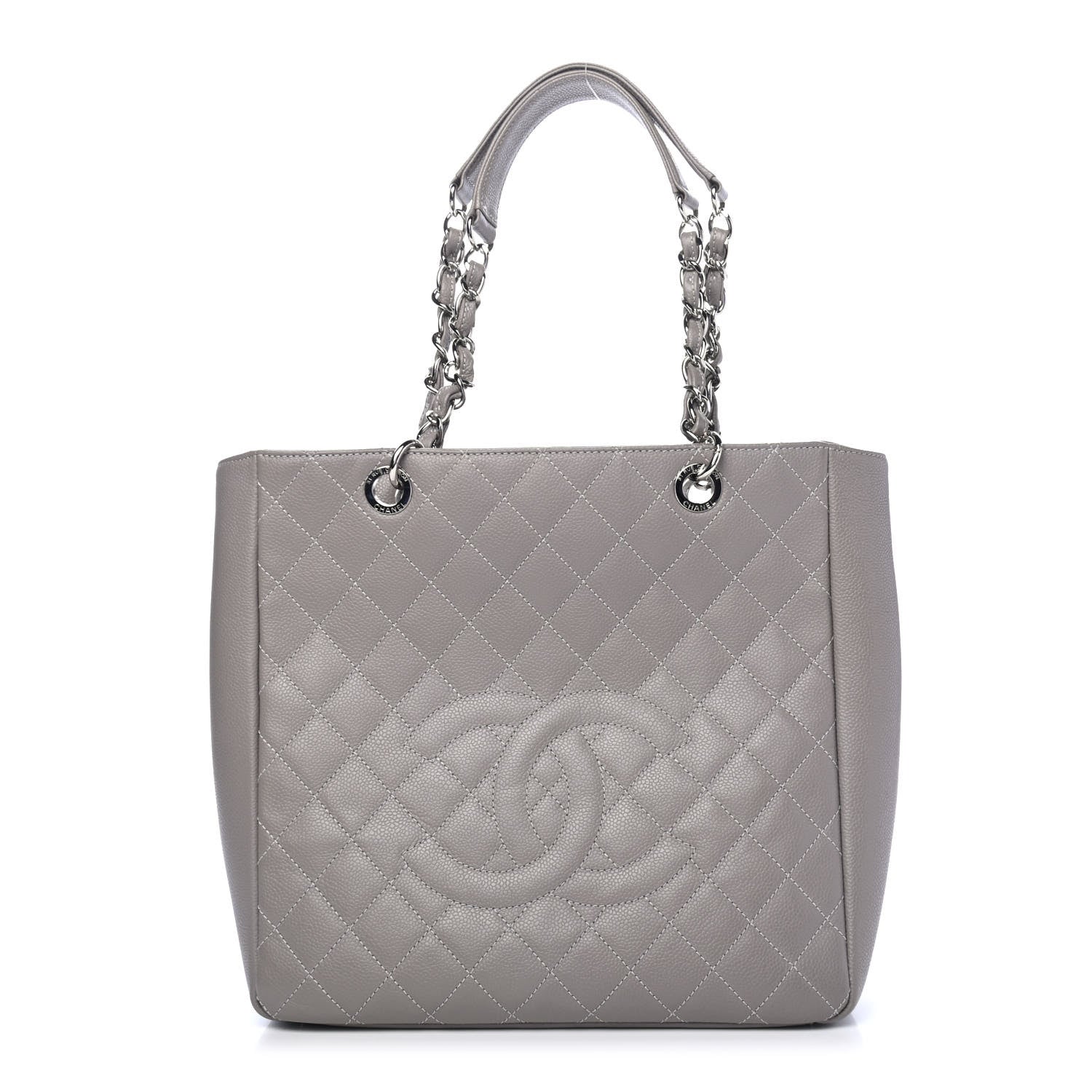 Chanel Caviar Quilted Vertical Grand Shopping Tote GST Grey 1 of 5
