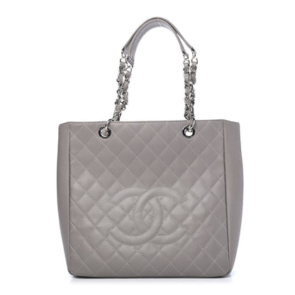 Chanel Caviar Quilted Vertical Grand Shopping Tote GST Grey 1 of 5