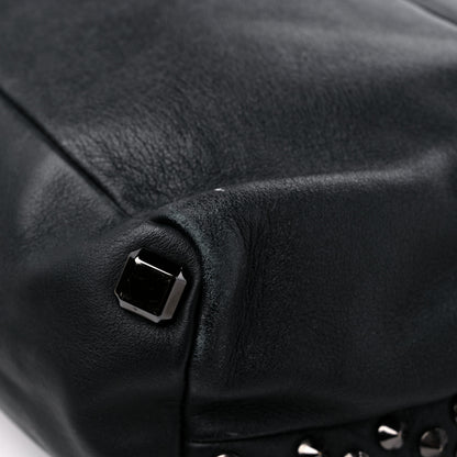 MCM Calfskin Studded Tote Black 10 of 15
