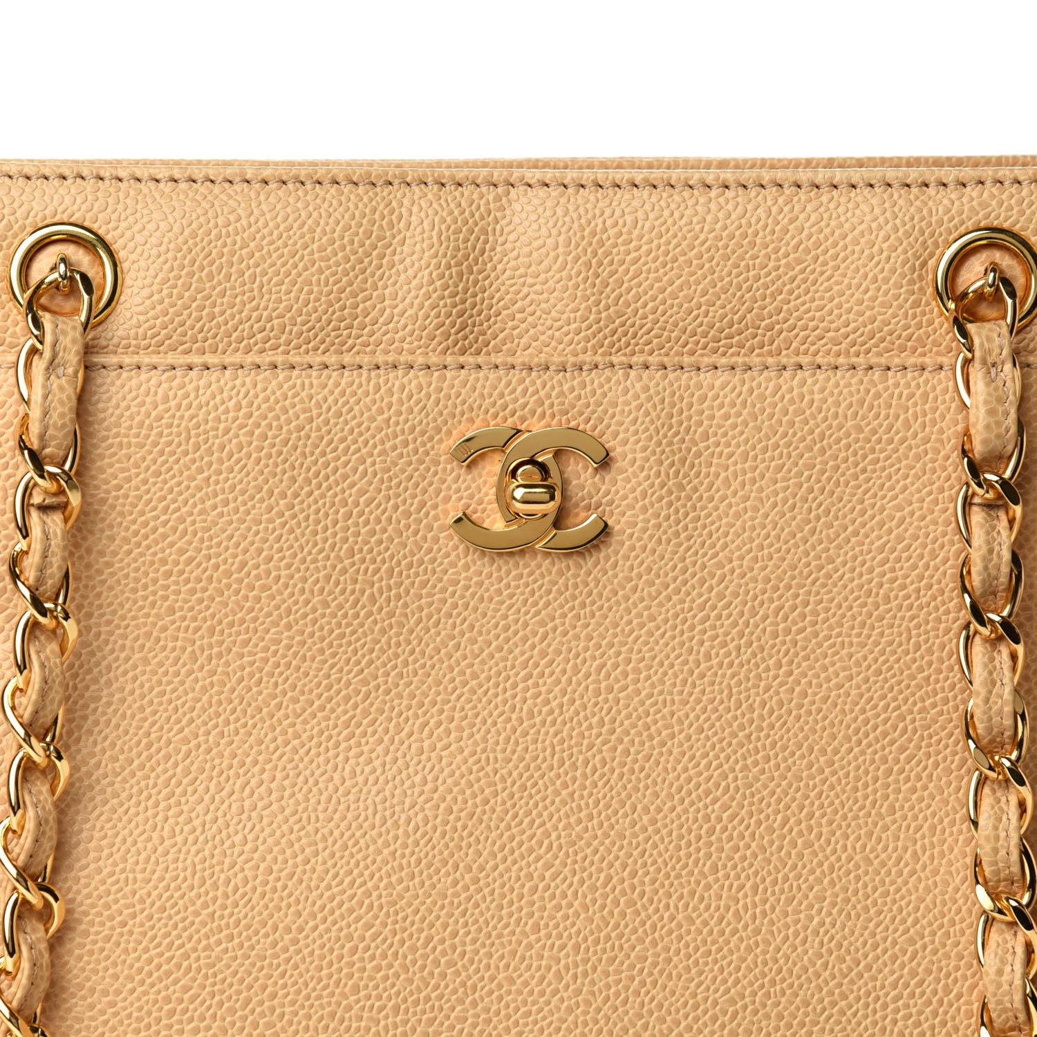 Chanel Caviar Shoulder Bag Beige 12 of 12