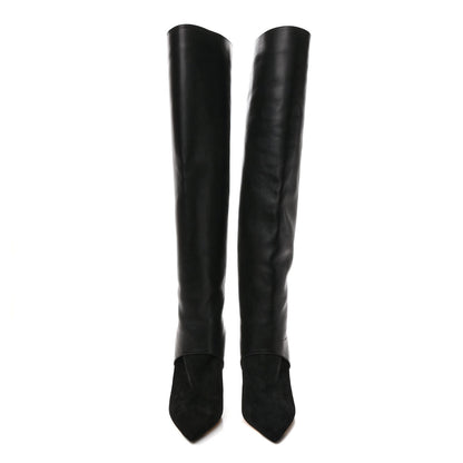Jimmy Choo Suede Calfskin Hurley 100 Boots 36 Black 2 of 10