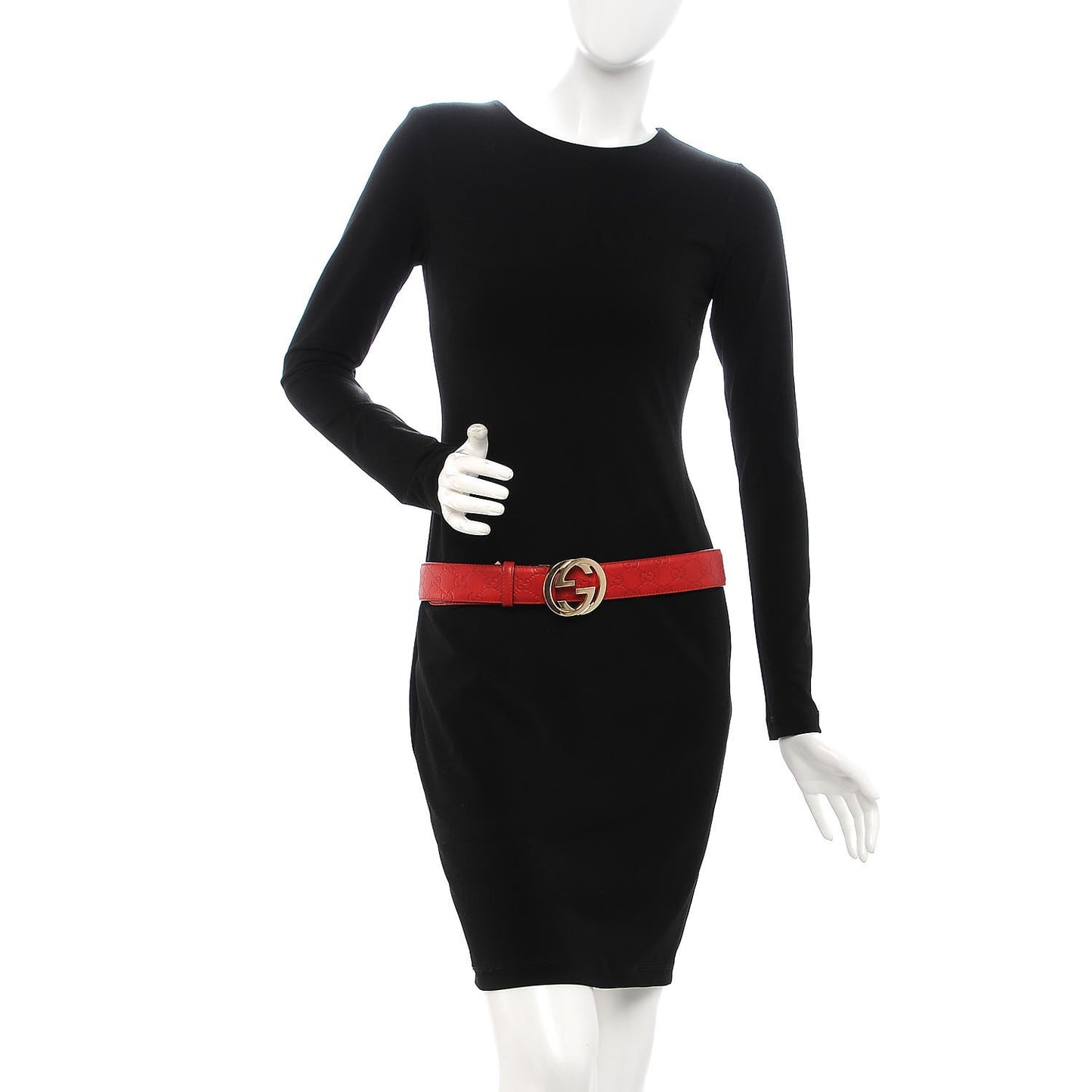 Guccissima Signature Interlocking G 40mm Belt 90 36 Red