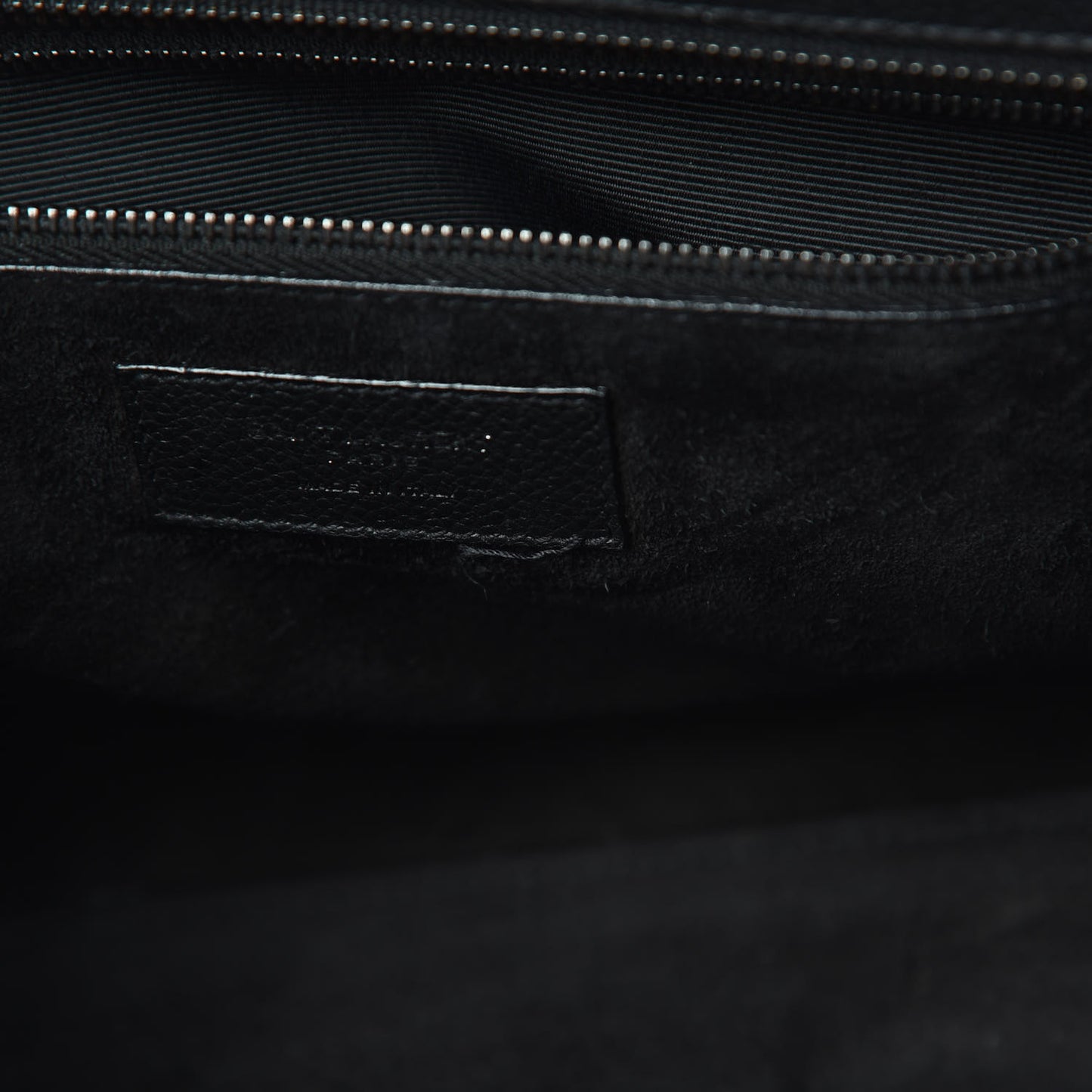 Grained Calfskin Small Cabas Rive Gauche Black
