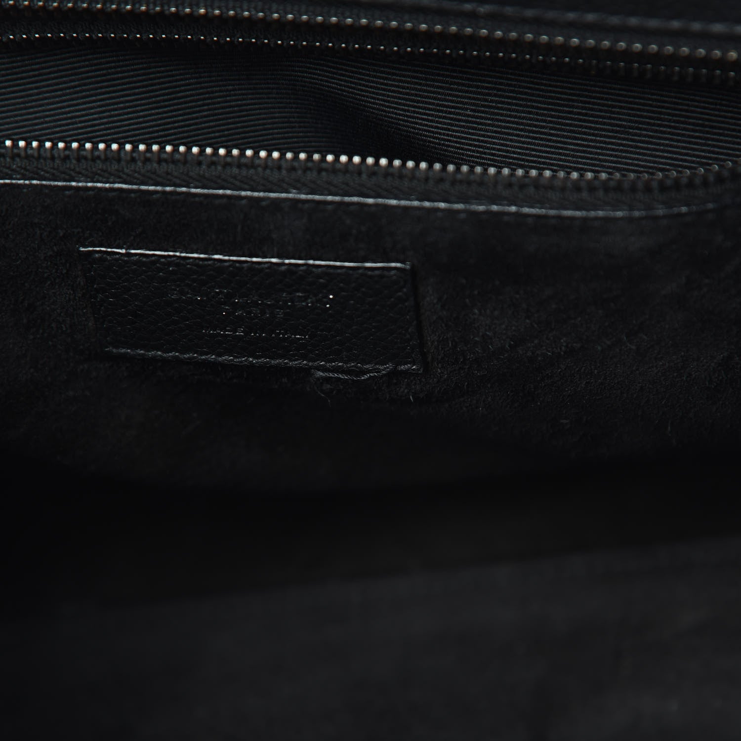 Saint Laurent Grained Calfskin Small Cabas Rive Gauche Black 11 of 14