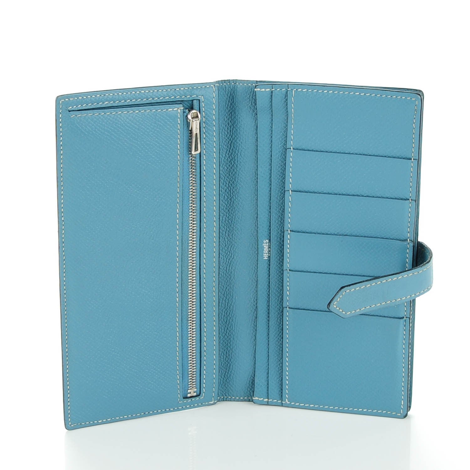Hermes Epsom Bearn Wallet Blue Jean 5 of 8