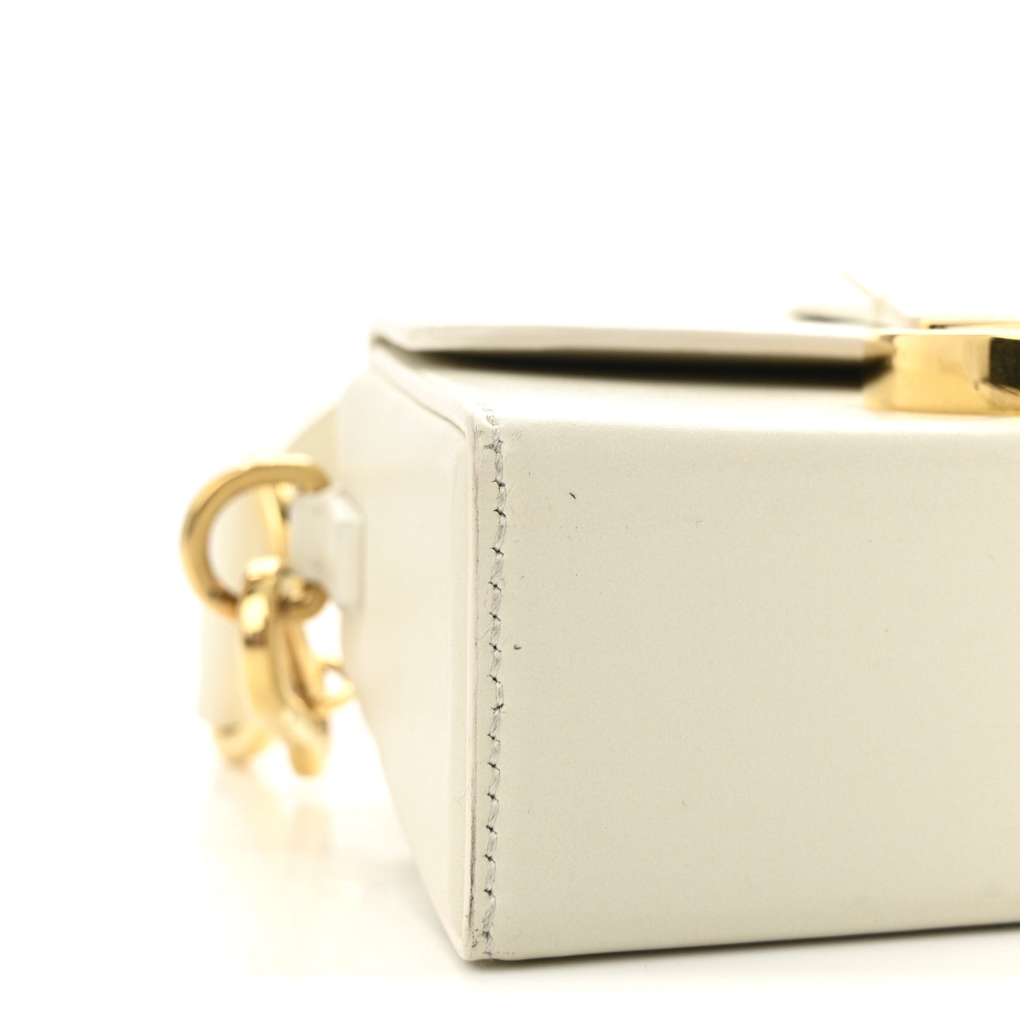 Smooth Calfskin 30 Montaigne Box Bag White