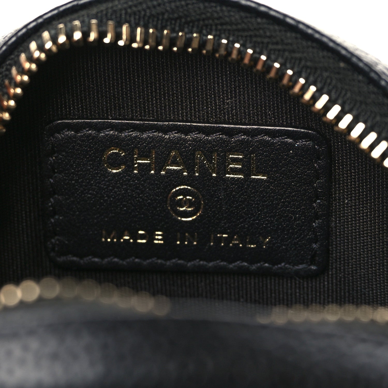 Chanel Caviar Quilted Filigree Zip Around Classic Coin Purse Black 6 of 7