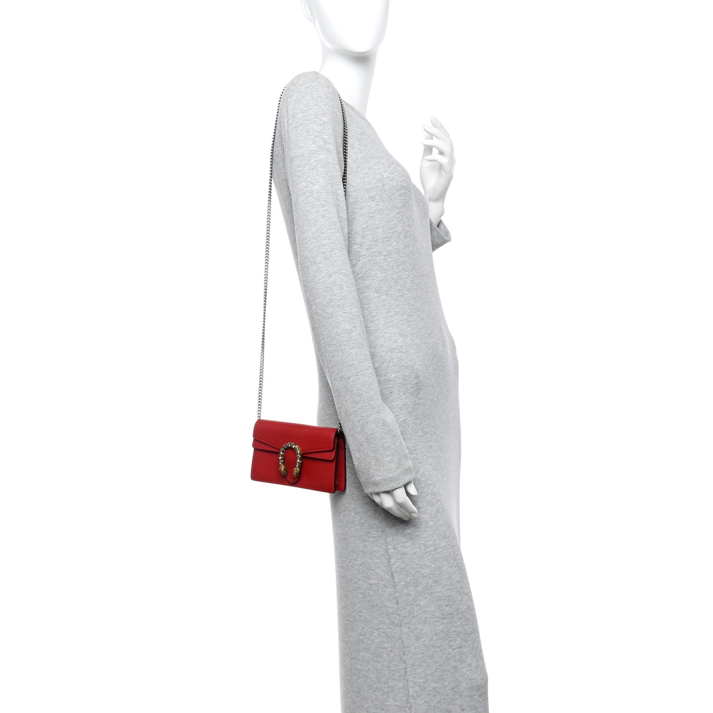 Calfskin Super Mini Dionysus Shoulder Bag Hibiscus Red