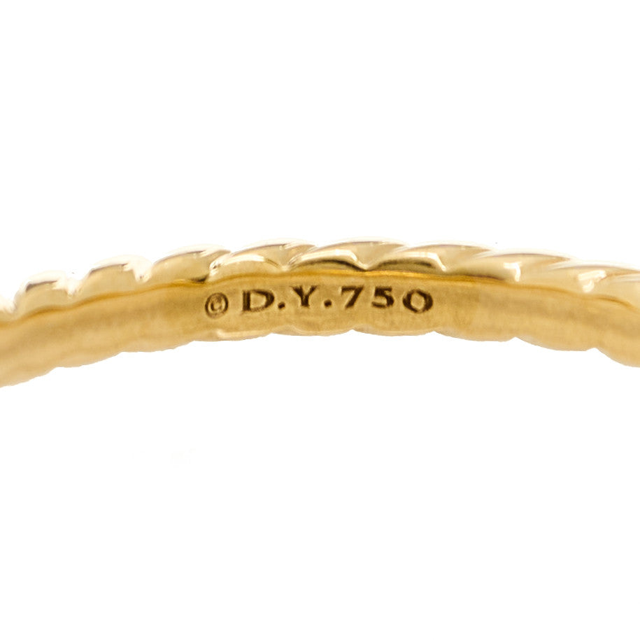 18K Yellow Gold 2mm Cable Classics Band Ring 56 7.5