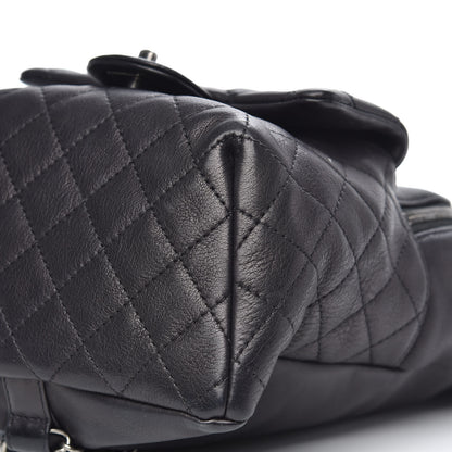 Chanel Lambskin Quilted Drawstring Backpack Black 11 of 11