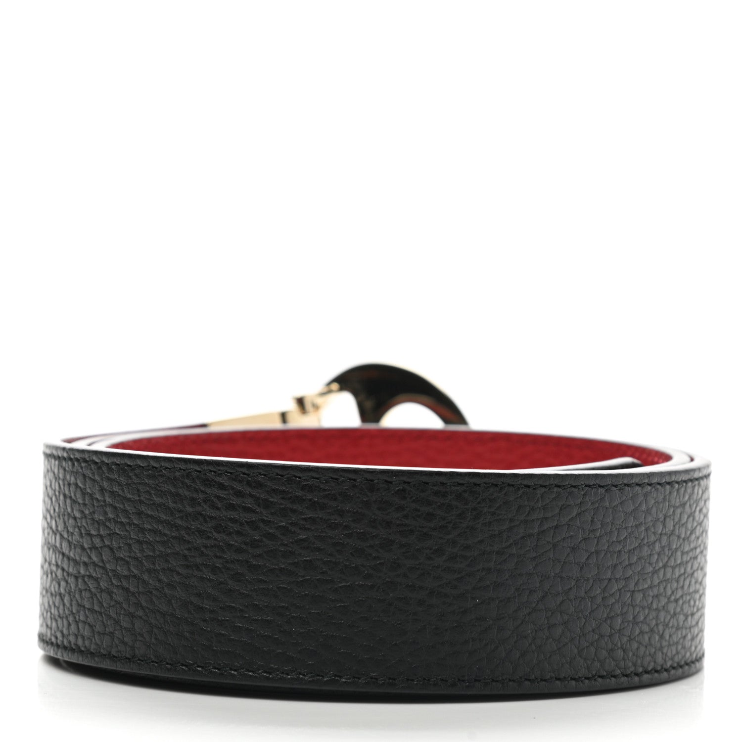 Gucci Calfskin 1973 Reversible Belt 90 36 Black Red 2 of 6