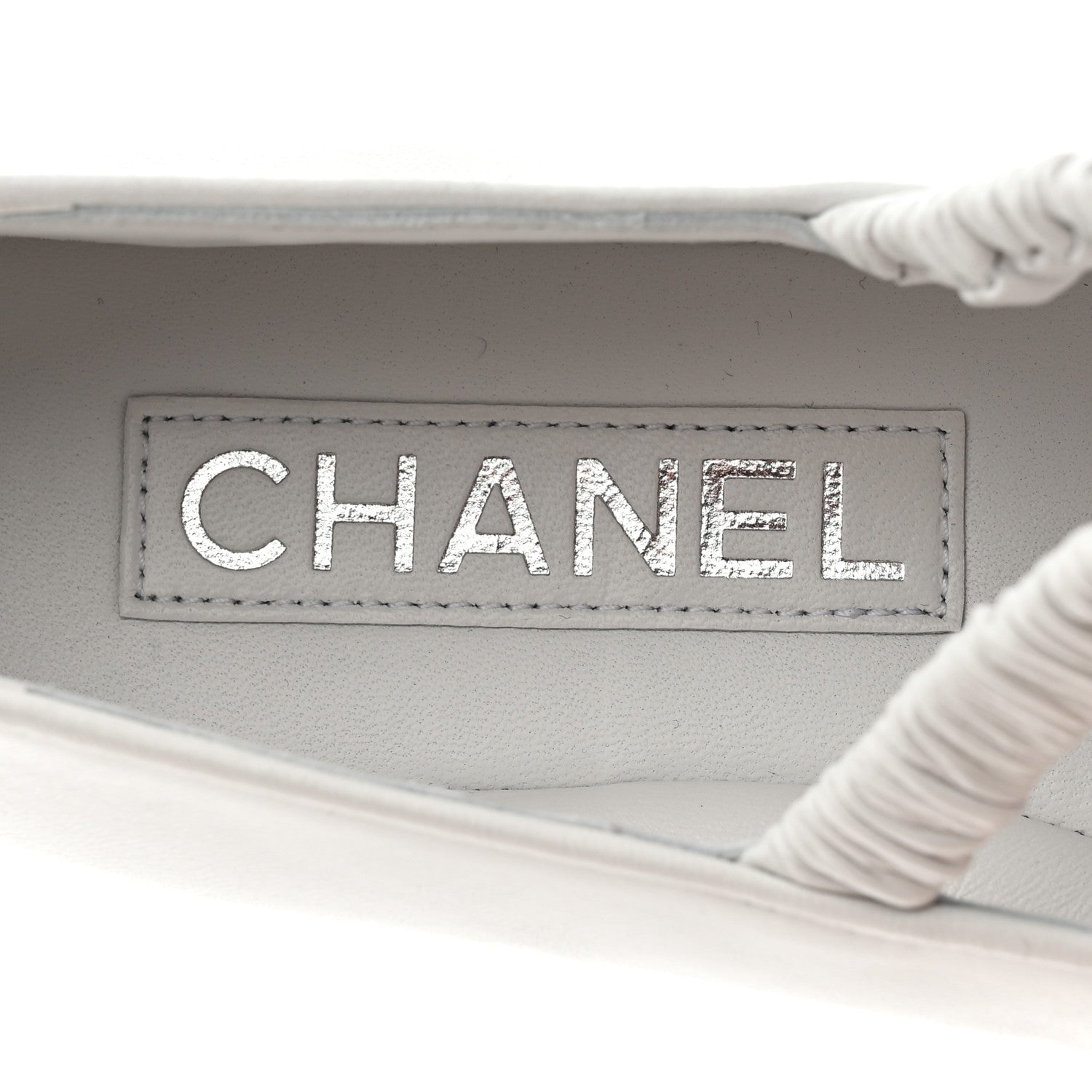 Chanel Lambskin Grosgrain Cap Toe CC Ballerina Flats With Leg Warmers 36 White 8 of 10