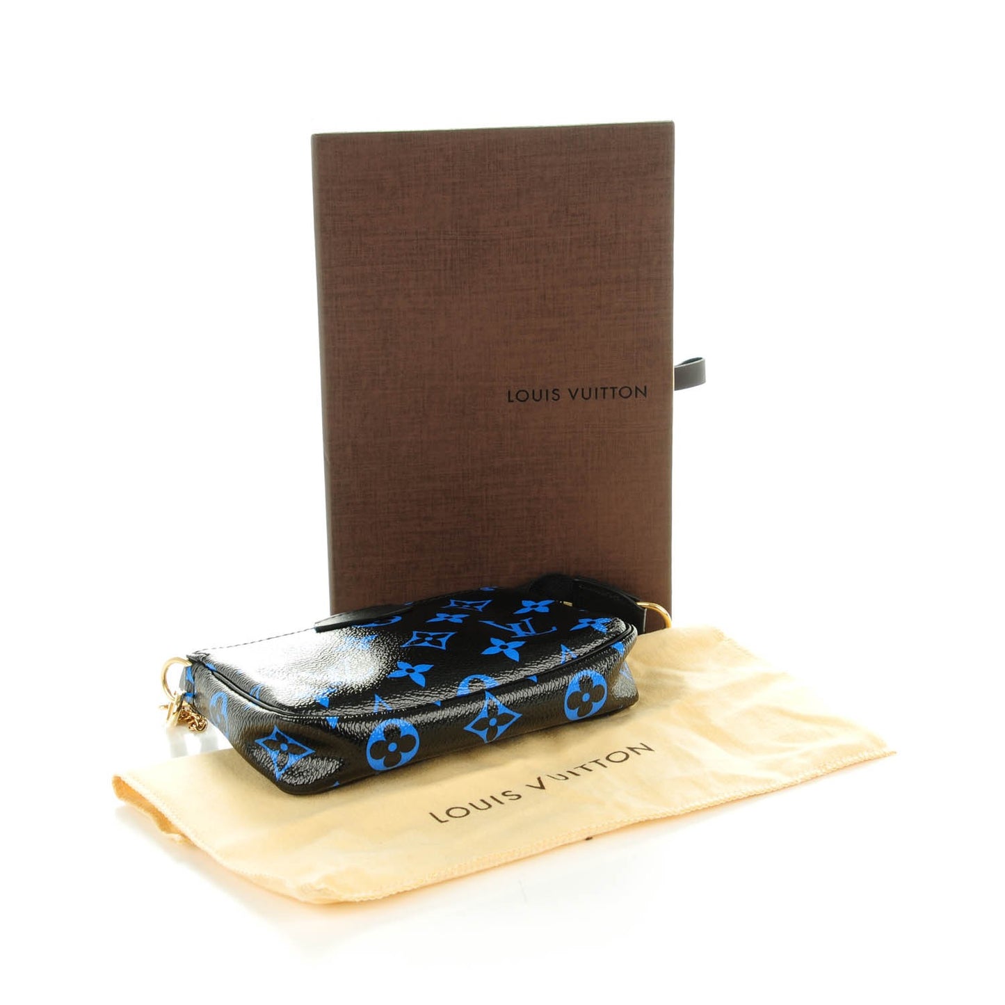 Colored Monogram Mini Pochette Accessories Blue Black