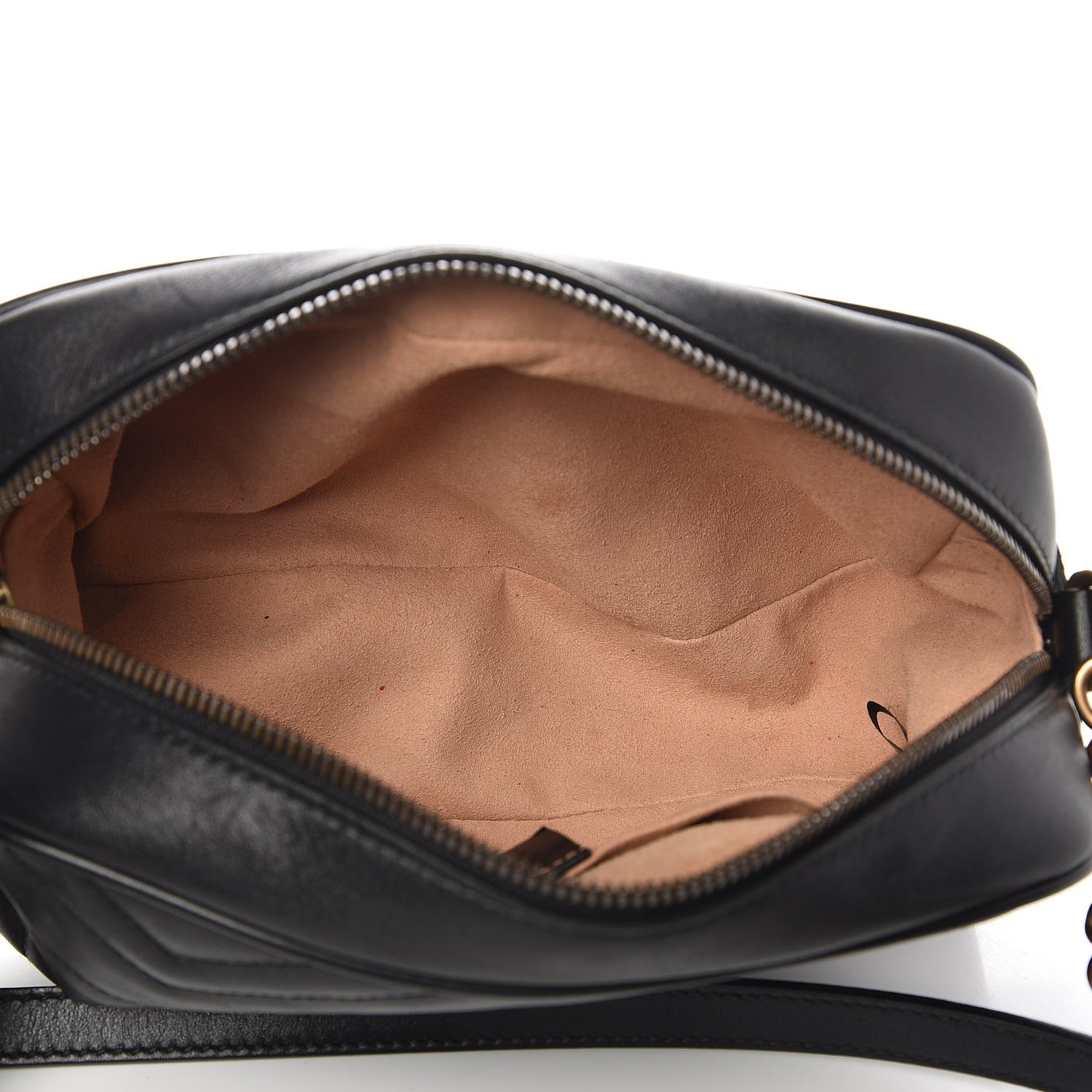 Gucci Calfskin Matelasse Small GG Marmont Chain Shoulder Bag Black 5 of 7