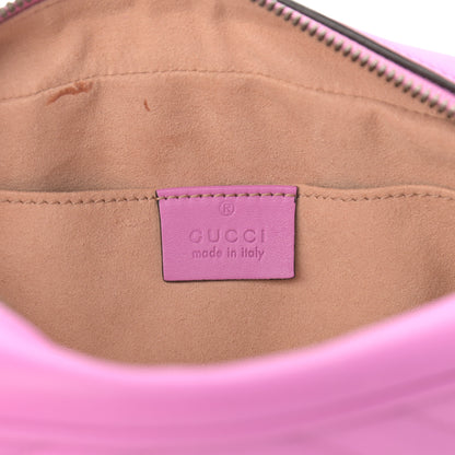 Gucci Calfskin Matelasse Small GG Marmont Chain Shoulder Bag Candy Mousse 6 of 11