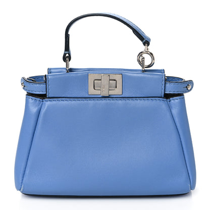 Fendi Shiny Nappa Micro Peekaboo Iconic Satchel Nebula 1 of 7