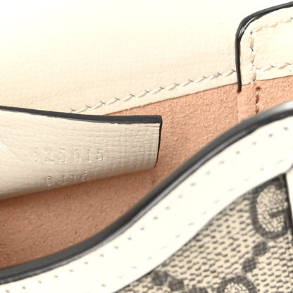 Gucci GG Supreme Monogram Azalea Calfskin Mini Horsebit 1955 Crossbody Bag Beige Ebony Mystic White 7 of 10