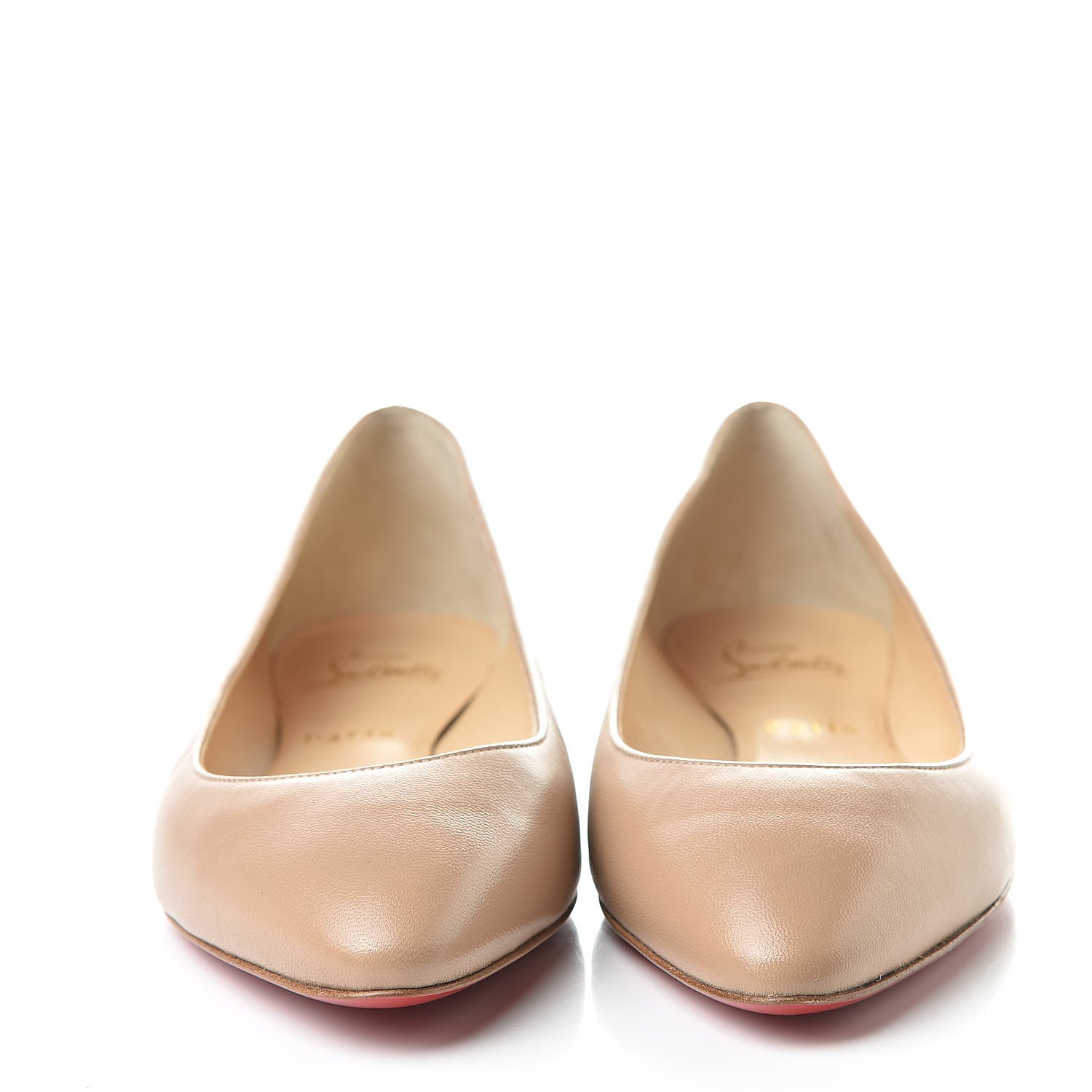 Christian Louboutin Nappa Eloise Flats 38.5 Nude 2 of 8